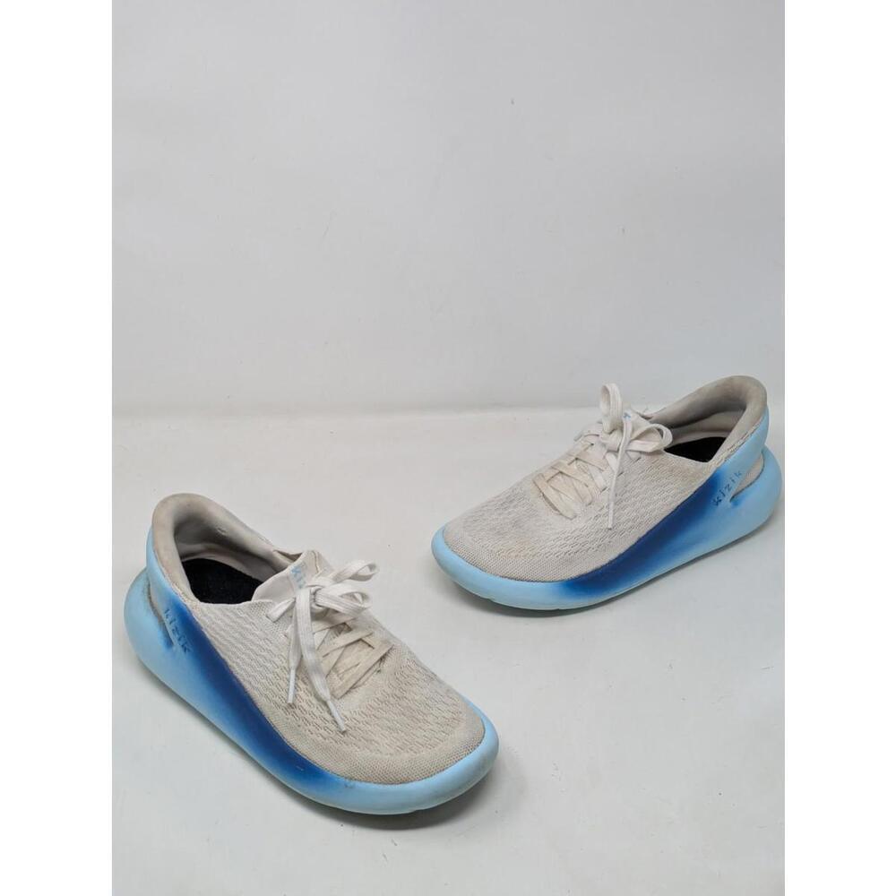 Kizik Roamer Knit Shoes Mens Size M 6 W 7.5 White Handsfree Low Top Sneakers